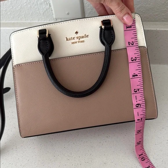 kate spade Two-Tone Satchel Bag - Cream and Tan - Picture 5 of 5